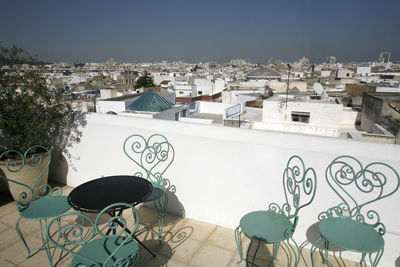 Panoramic shot of townscape against sky