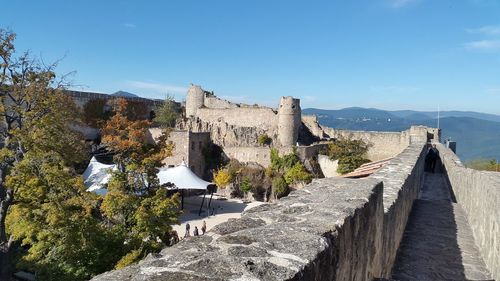 Panoramic view of historic building against sky