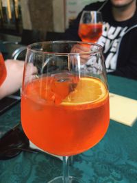 Close-up of drink in glass