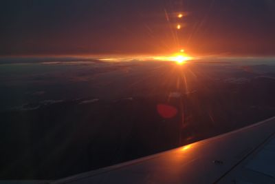 Scenic view of landscape against sky during sunset