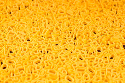 Full frame shot of yellow pasta