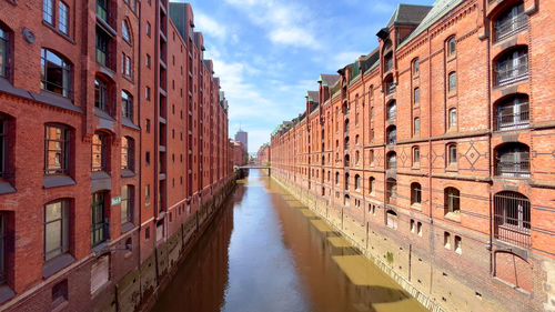 Canal amidst buildings in city