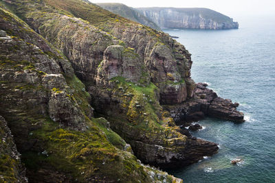 Rock formations in sea