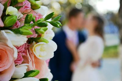 Close-up of rose bouquet