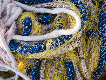 Full frame shot of fishing net