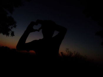 Silhouette of trees at sunset
