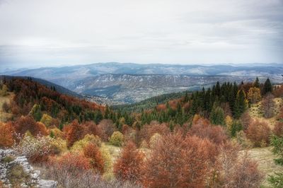  jadovnik view of landscape against sky during autumn