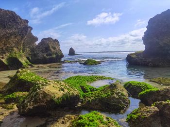 Scenic view of sea against sky