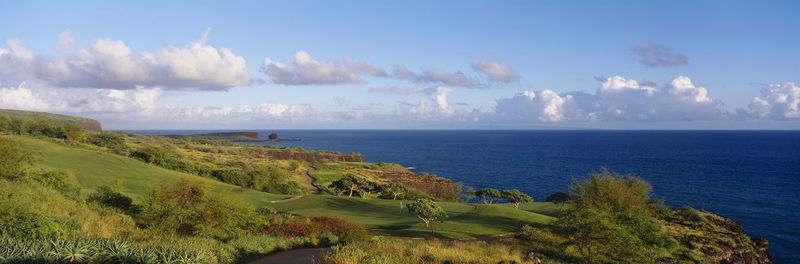 Panoramic view of sea against sky