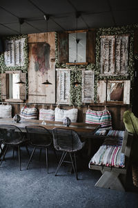 Interior of empty cafe