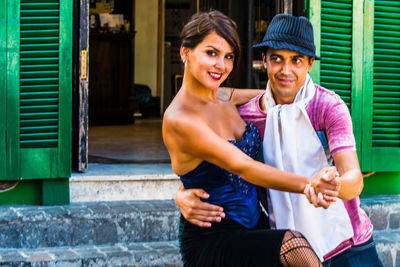 Portrait of a smiling young couple