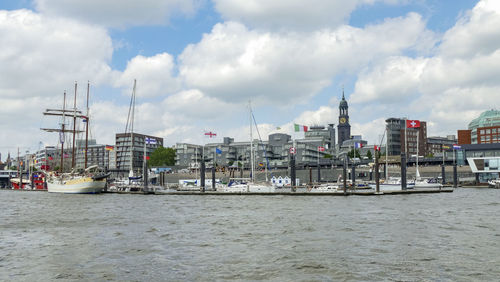 Impression of hamburg, a city in northern germany at summer time
