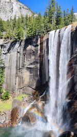 Scenic view of waterfall