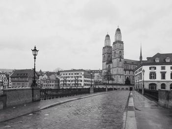 The famous grossmünster catherdrale in zurich, switzerland 