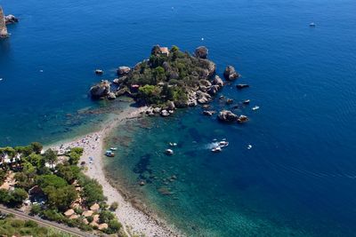 High angle view of beach