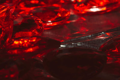 Full frame shot of red precious gems