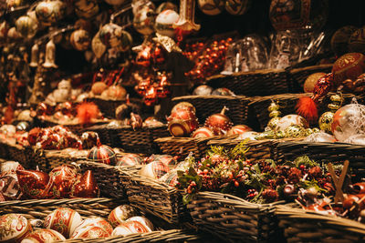 Close-up of vegetables for sale in market