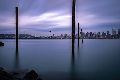 View of buildings in city at waterfront