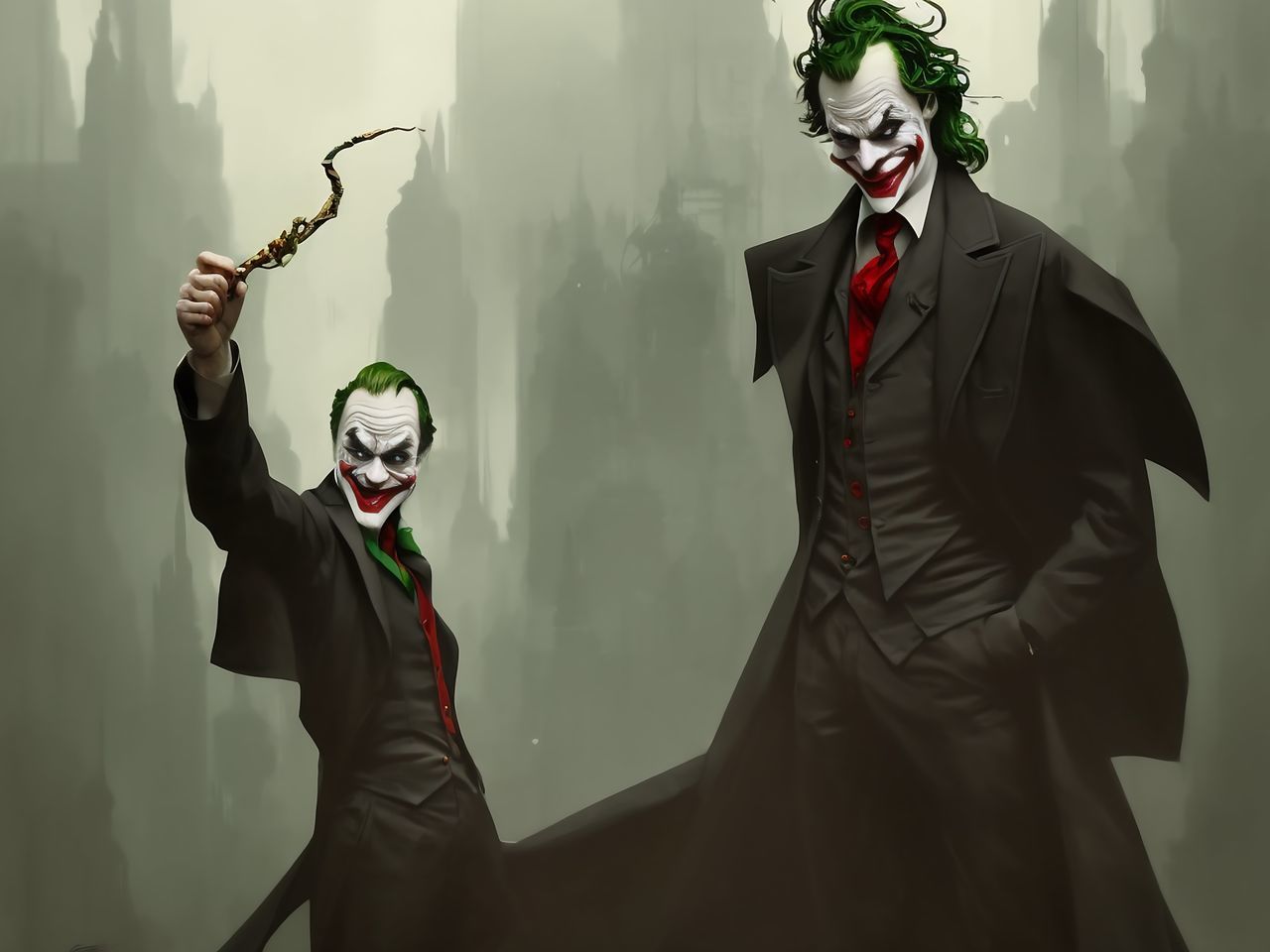adult, formal wear, men, business, two people, businessman, clothing, joker, fear, emotion, mask, anger, disguise, screenshot, person, spooky, celebration, mask - disguise, holding, communication
