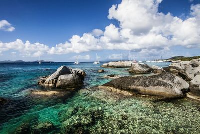 Panoramic view of sea against sky