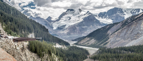 Panoramic view of mountains against sky