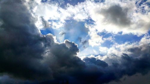 Low angle view of cloudy sky
