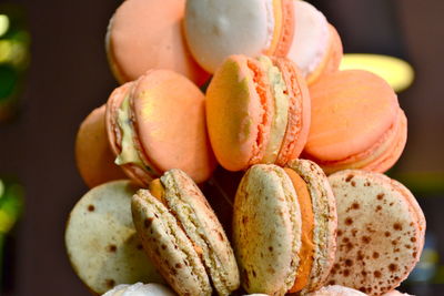 Close-up of macaroons