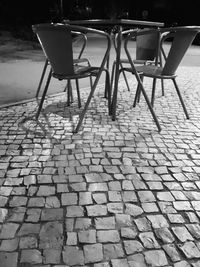 Empty chairs and tables