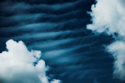 Low angle view of cloudy sky