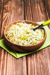 Close-up of meat in bowl