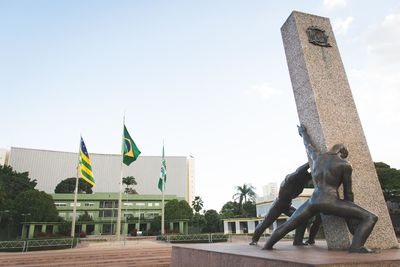 Low angle view of statue