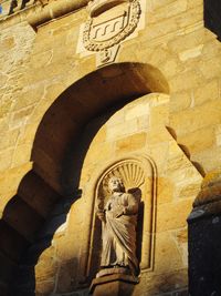 Low angle view of buddha statue