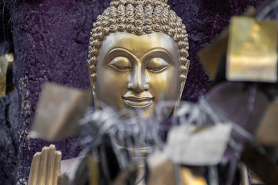 Close-up of statue of buddha