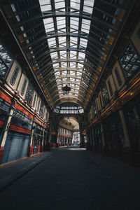 Empty corridor of building