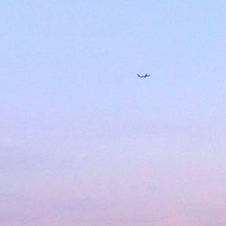 Low angle view of kite flying against clear sky