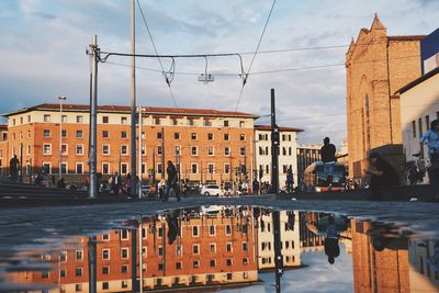 Reflection of buildings in canal