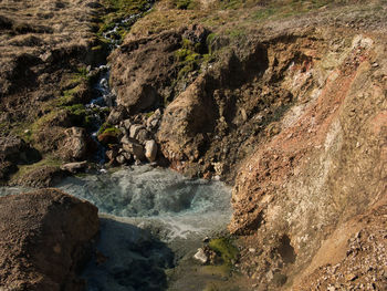 Scenic view of waterfall