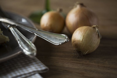 Close-up of bread on table