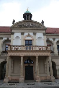 Low angle view of building against sky