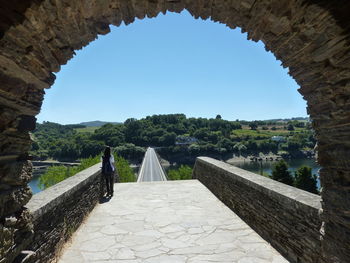 View of castle against clear sky