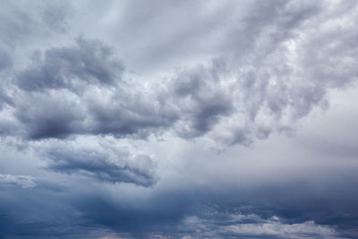 Low angle view of storm clouds in sky