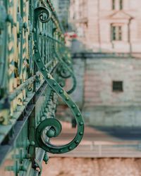 Close-up of metallic gate