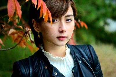 Close-up portrait of teenage girl