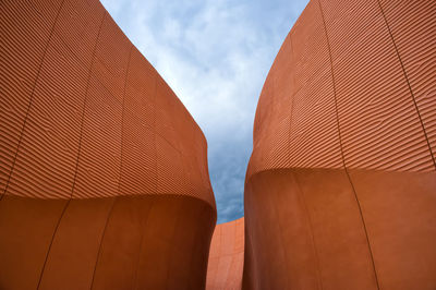 Low angle view of orange sky