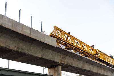 Low angle view of bridge against sky