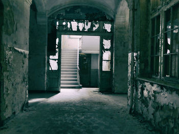 Interior of abandoned building