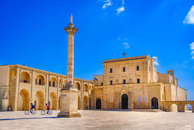 View of historic building against blue sky