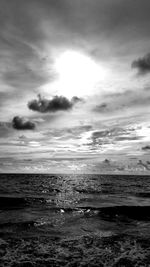 View of sea against cloudy sky