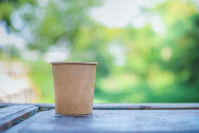 Close-up of coffee on table