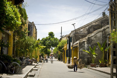 View of buildings along road